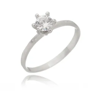 Anel solitário com zircônia de 4.50mm com 6 garras altas