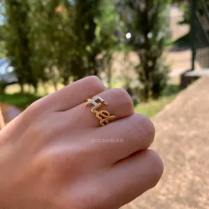 Anel  fiel liso - banhado a ouro 18k
