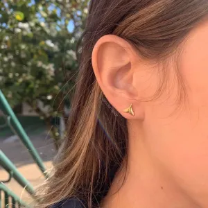 Brinco cauda de sereia - banhado a ouro 18k