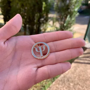 Pingente profissão pisicologia - banhado a ouro 18k