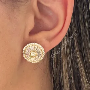 Brinco pizza 18mm (sem borda) - banhado a ouro 18k