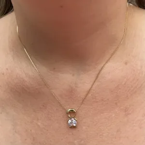 Colar de menino com zircônia - 45 cm - banhado a ouro 18k