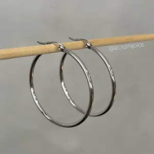 Argola com trava tubolar lisa (M) - 2x40mm - aço