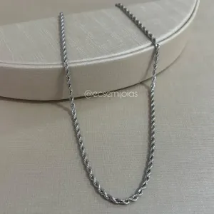 Colar cordão baiano de 2mm - 45cm - aço