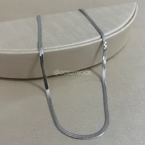 Colar de fita de 3mm - 45cm - aço