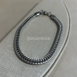 Pulseira escama de peixe de 5mm - 20cm - aço