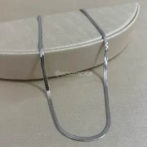 Colar de fita de 4mm - 45cm - aço inoxidável