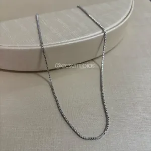 Colar elo cartier de 2mm - 45cm - aço inoxidável