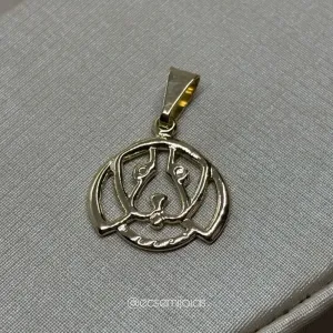 Pingente cachorro liso vazado - 1,8cm - banhado a ouro 18k