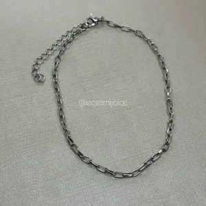 Tornozeleira cartier 2,5mm - 24cm + extensor - aço inoxidável