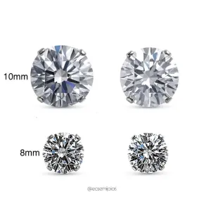 Brinco ponto de luz 8mm - aço inoxidável