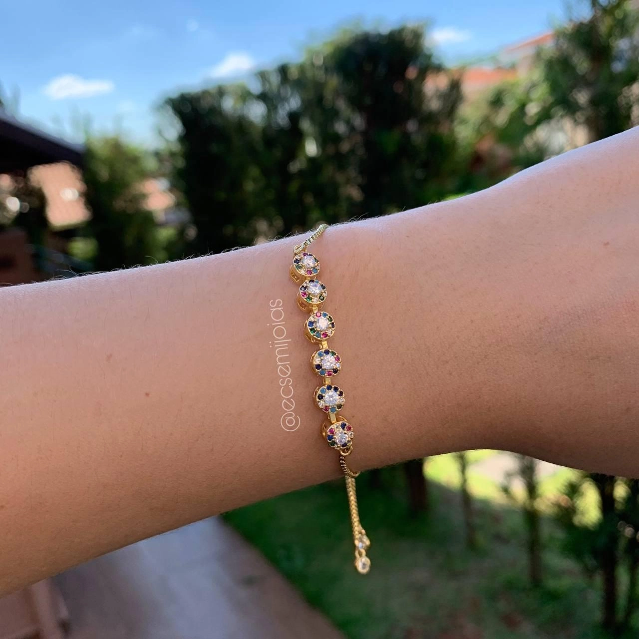 Pulseira shambala 6 chuveirinhos