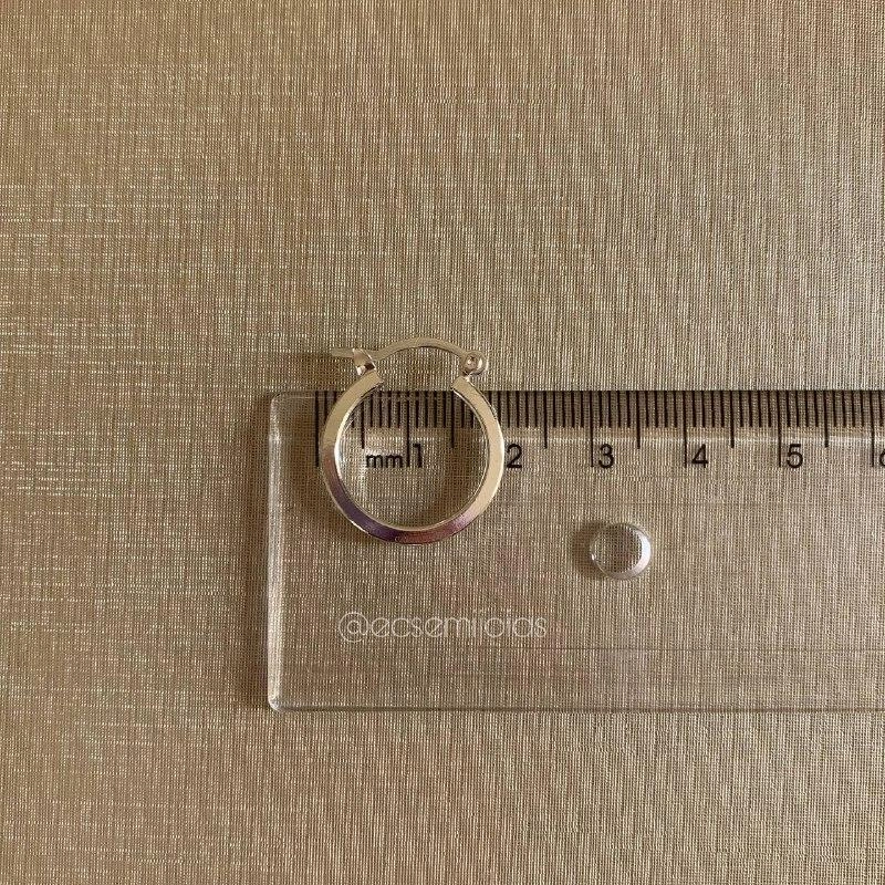 Argola com tranqueta 2m de diâmetro 2mm de espessura- banhado a prata 925