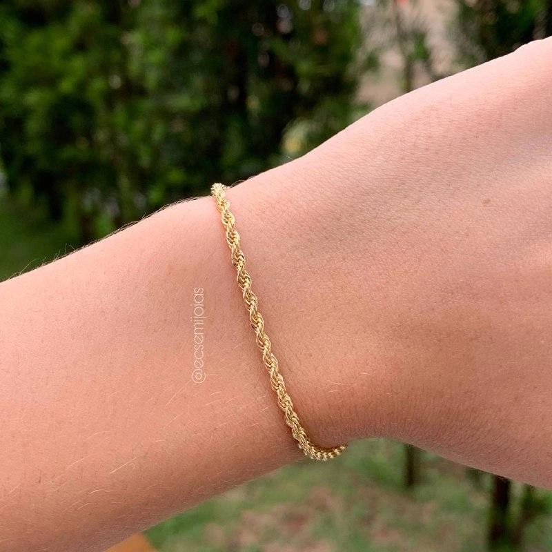 Pulseira cordão baiano fino 2.50 mm