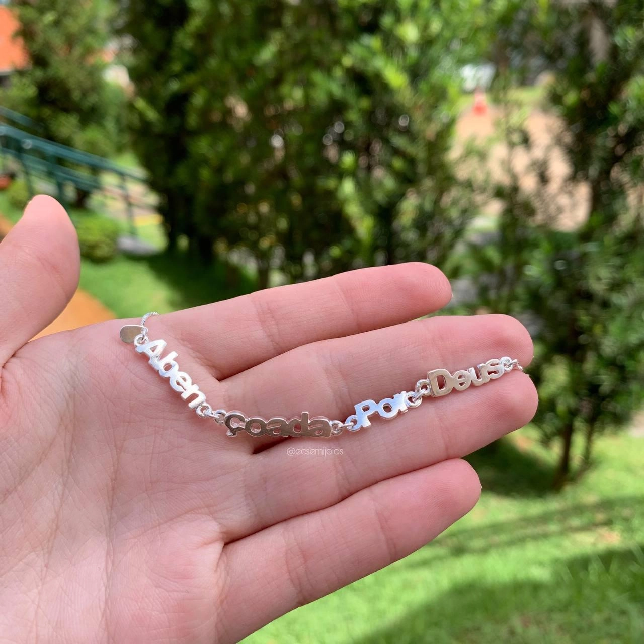 Pulseira shambala abençoada por Deus - banhada a prata 925