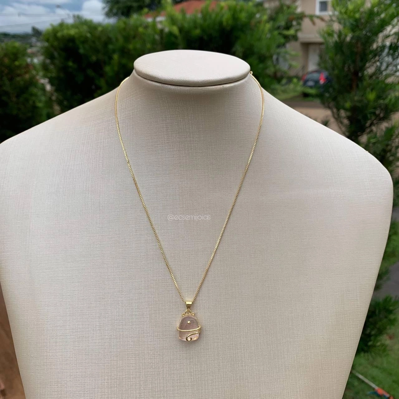 Colar de gatinho - banhado a ouro 18k