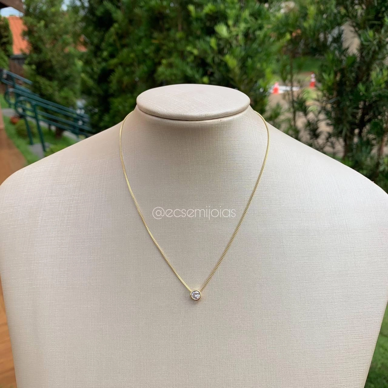 Colar ponto de luz - banhado a ouro 18k