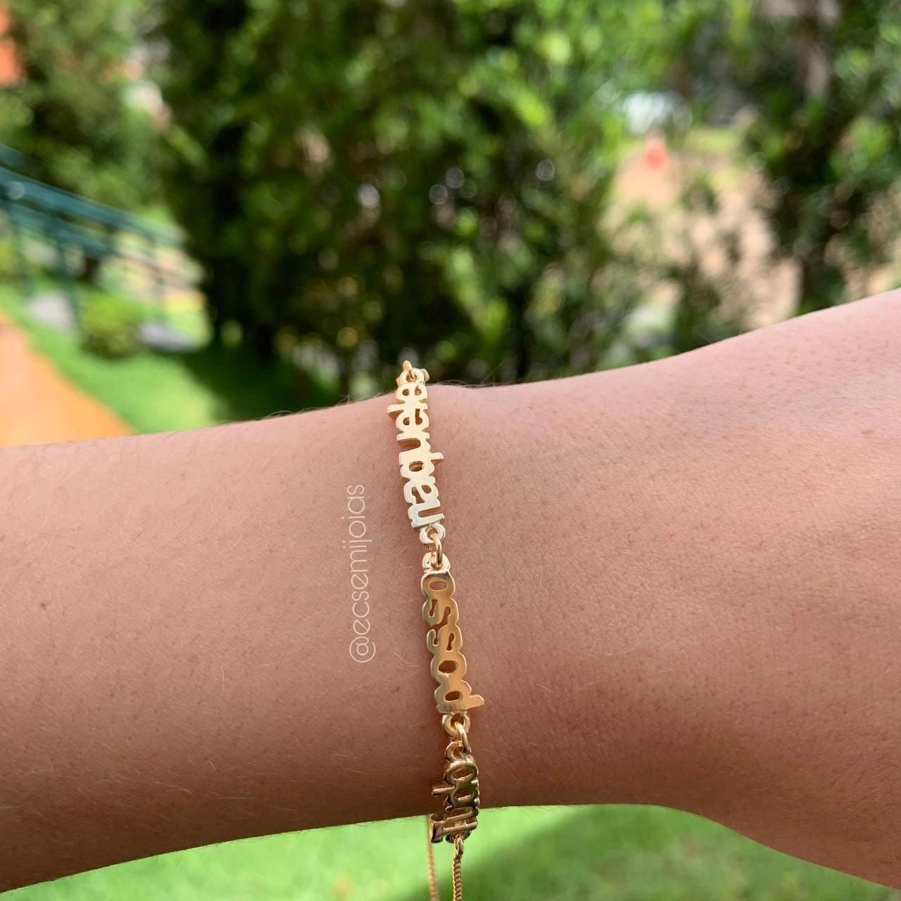Pulseira shambala abençoada por Deus - banhada a ouro 18k