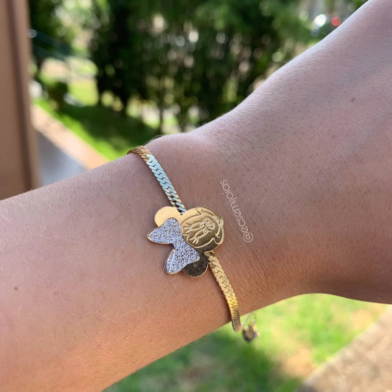 Pulseira Minie diamantada