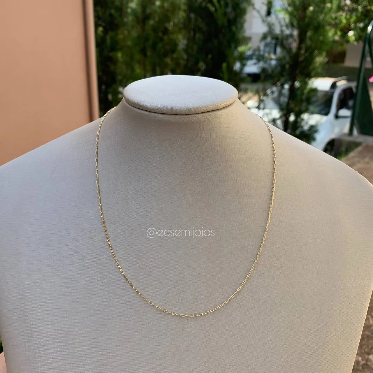 Corrente cartier mais fina - banhado a ouro 18k - 45 cm