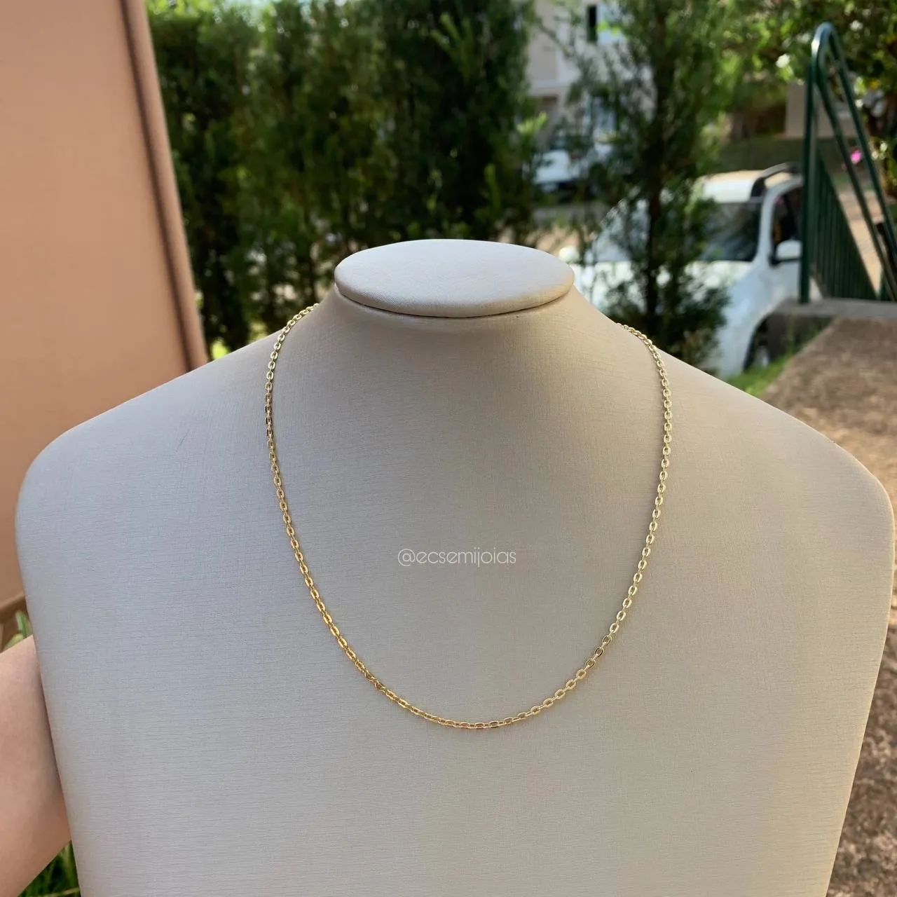 Corrente masculina cartier - banhado a ouro 18k - 45 cm