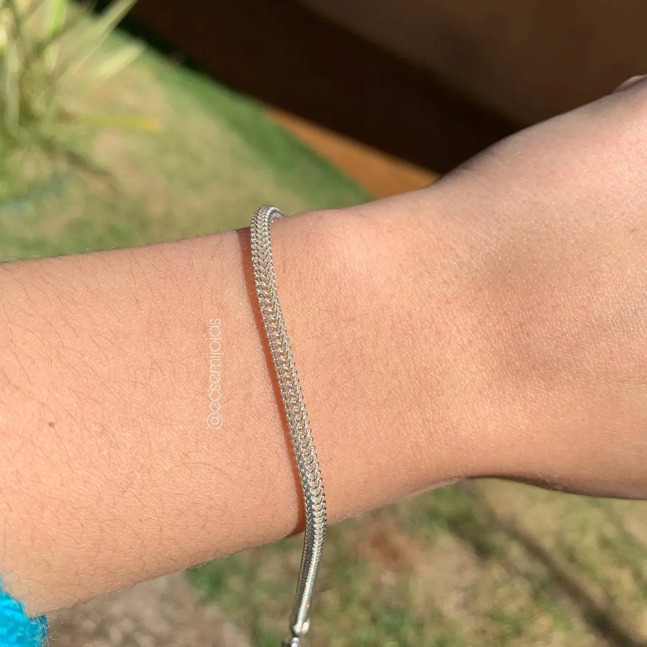 Pulseira redonda oca - 16 cm + 5 cm de extensor - banhado a prata 925