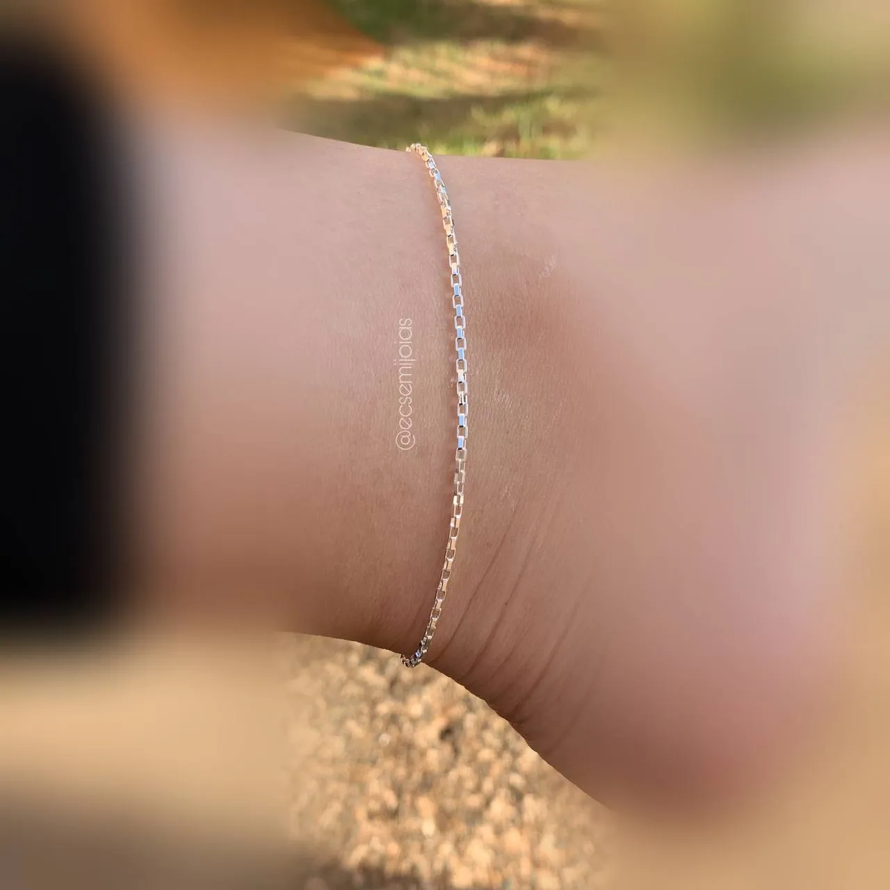 Tornozeleira de mini cartier - 24cm+ 4 cm de3 extensor - banhado a prata 925