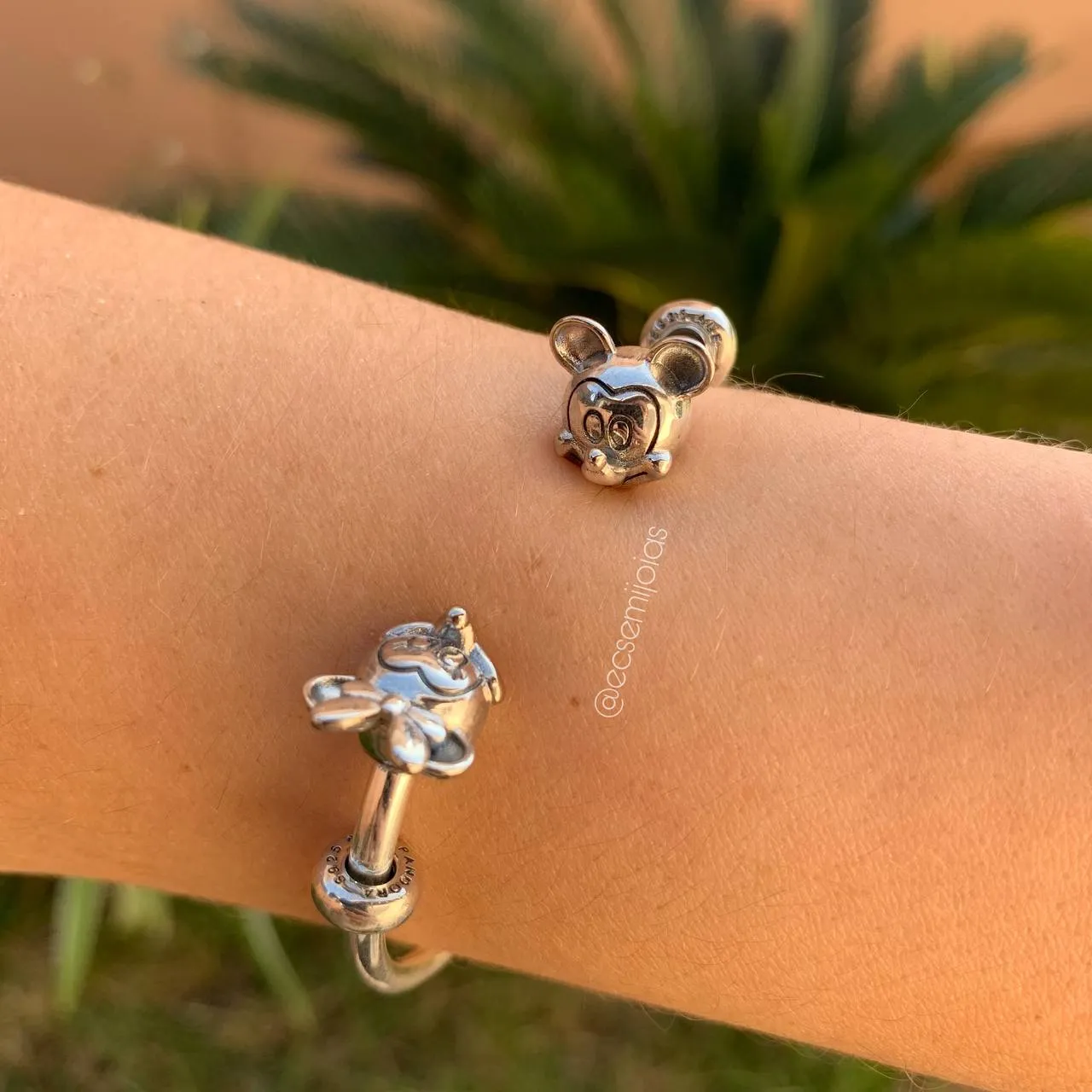 Bracelete mikey - banhado a prata 925