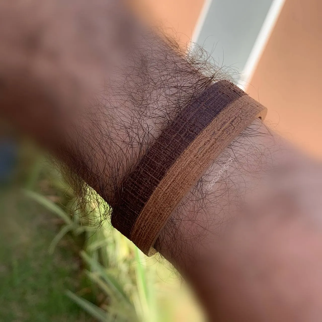 Pulseira de couro mais grossa- aço inox