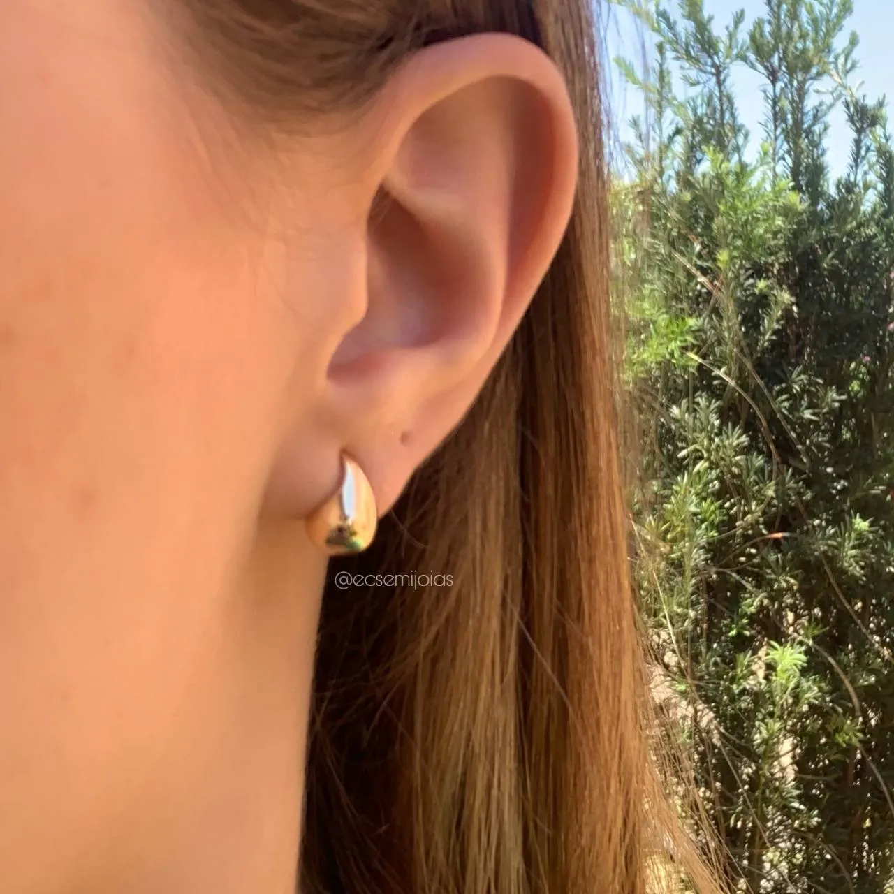Brinco gota lisa P