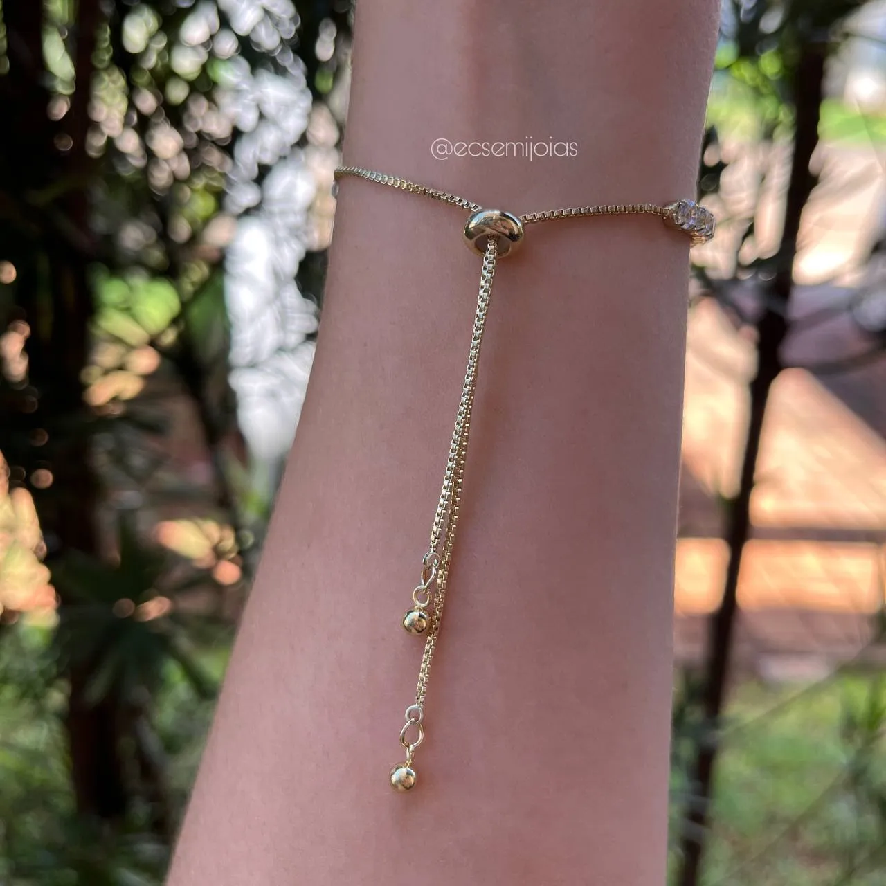 Pulseira shambala  riviera - banhado a ouro 18k