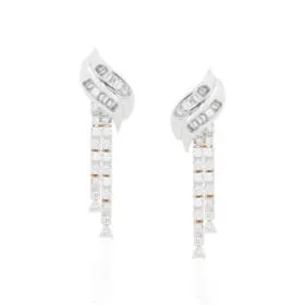 Brinco asas cravejada - banhado a ouro 18k