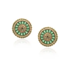 Brinco pizza tamanho M  - banhado a ouro 18k