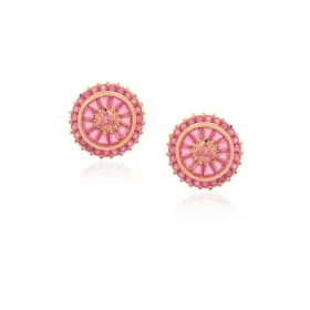 Brinco pizza tamanho P  - banhado a ouro 18k