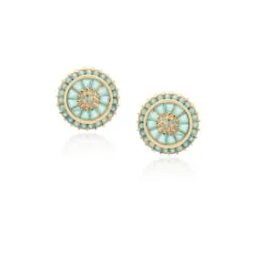 Brinco pizza tamanho P  - banhado a ouro 18k