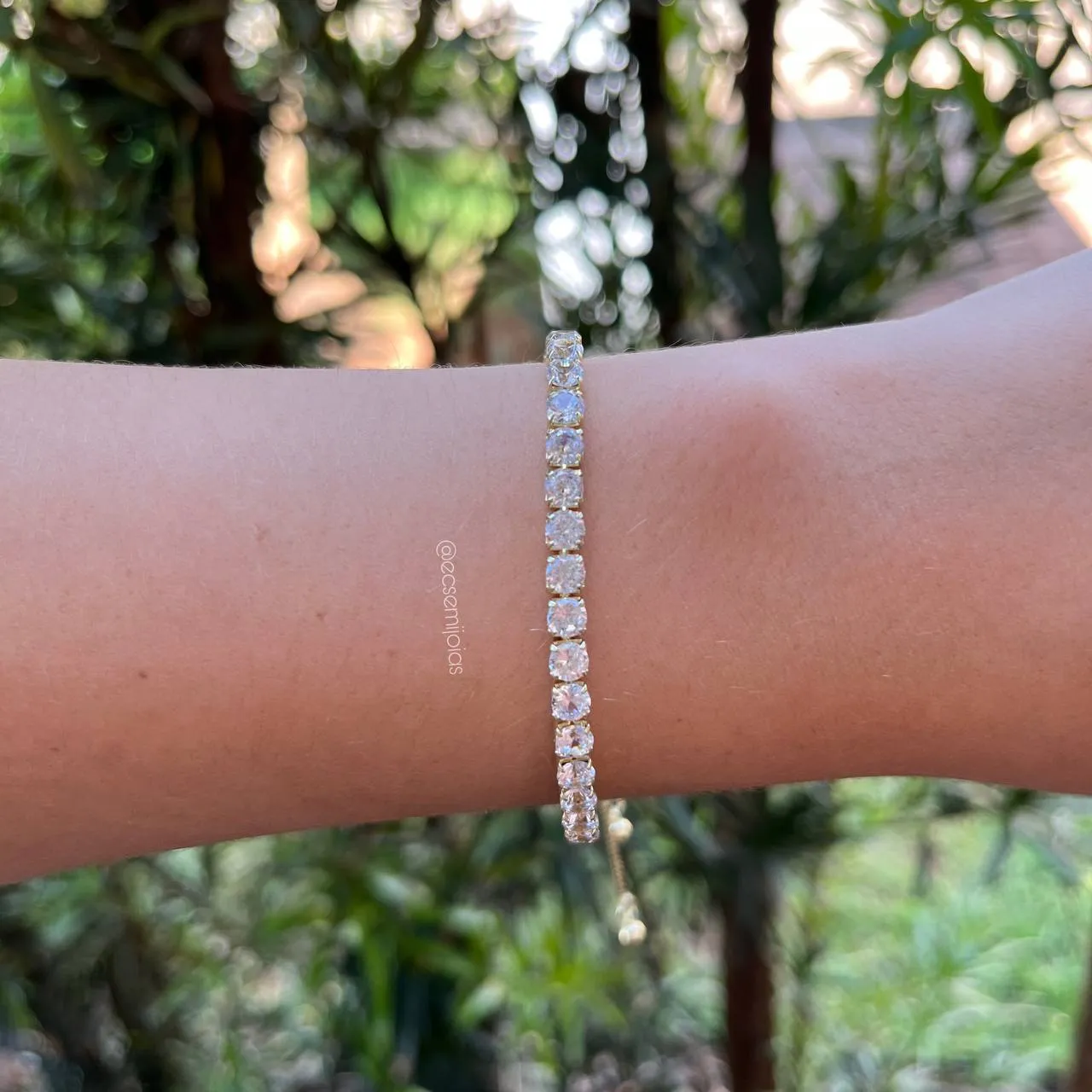 Pulseira shambala  riviera - banhado a ouro 18k