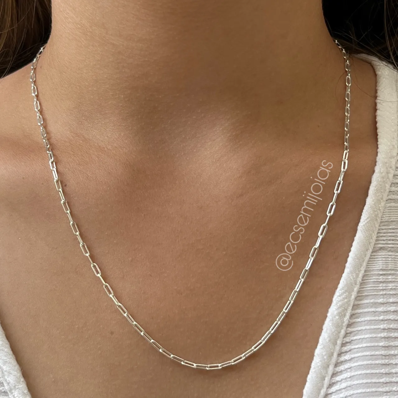 Colar cartier 2mm - 50cm - Banhado a prata 925