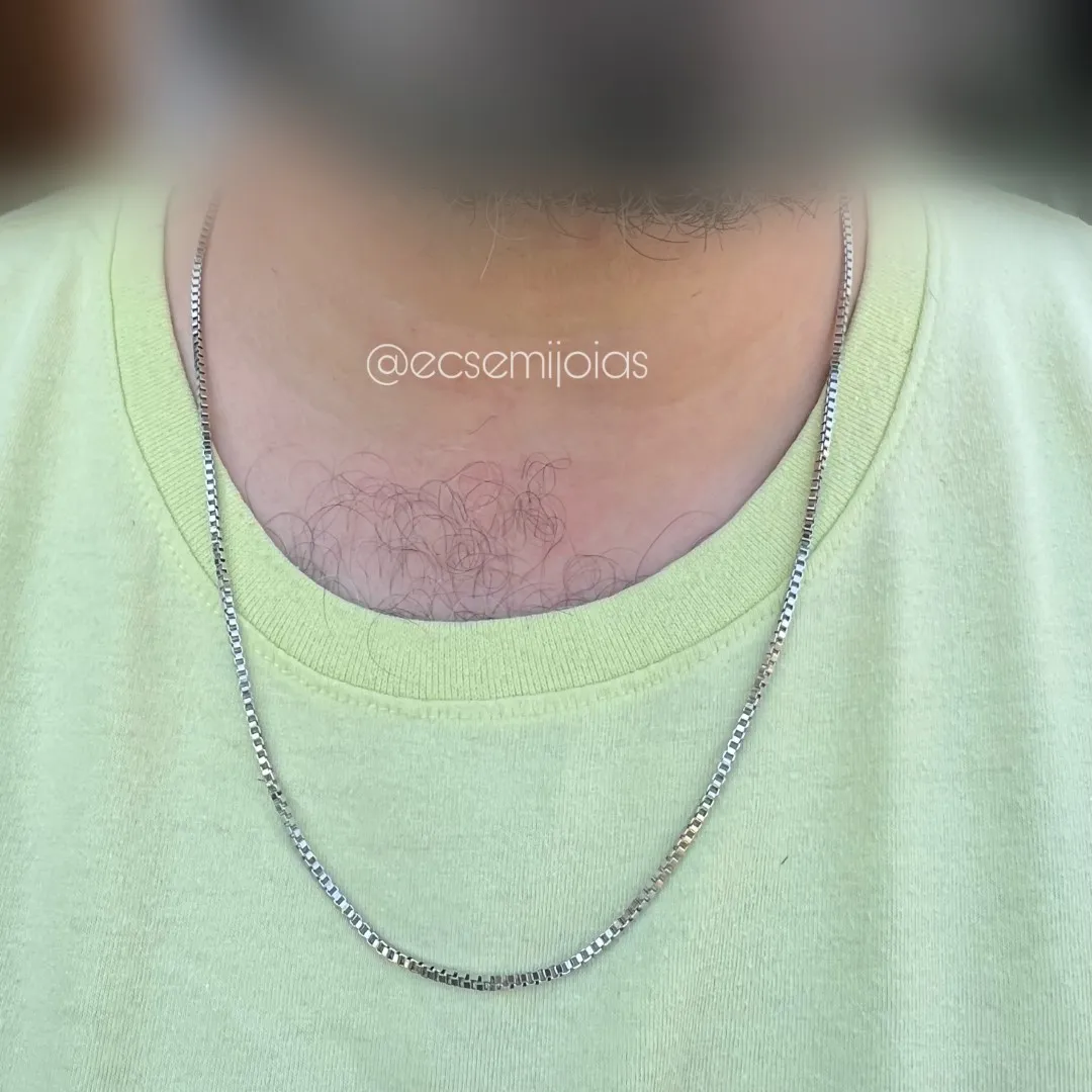 Colar masculino cartier 2mm de elos bem juntinhos - 60cm - aço