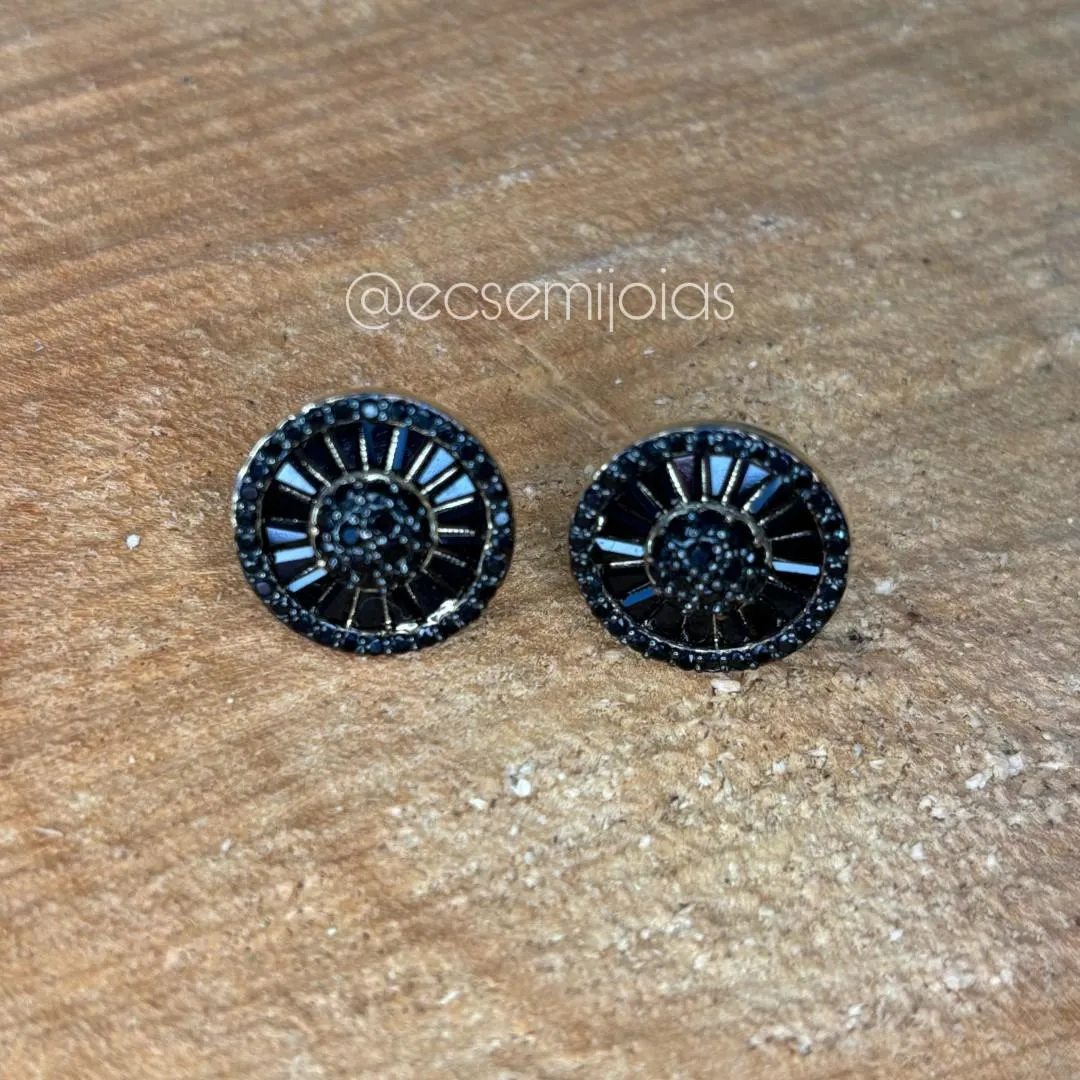 Brinco de pizza 16mm - banhado a ouro 18k