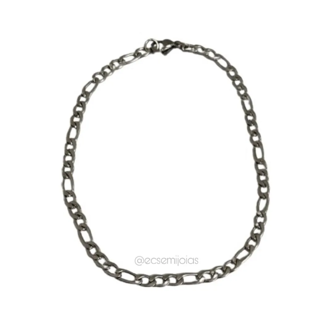 Pulseira masculina 3x1 de 3,5mm - 23cm - aço