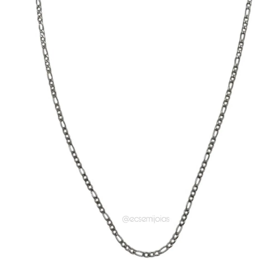 Colar masculino 3x1 de 3mm - 70cm - aço