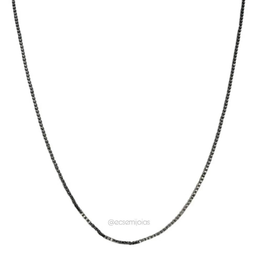 Colar elo cartier de 1,5mm - 45cm - aço