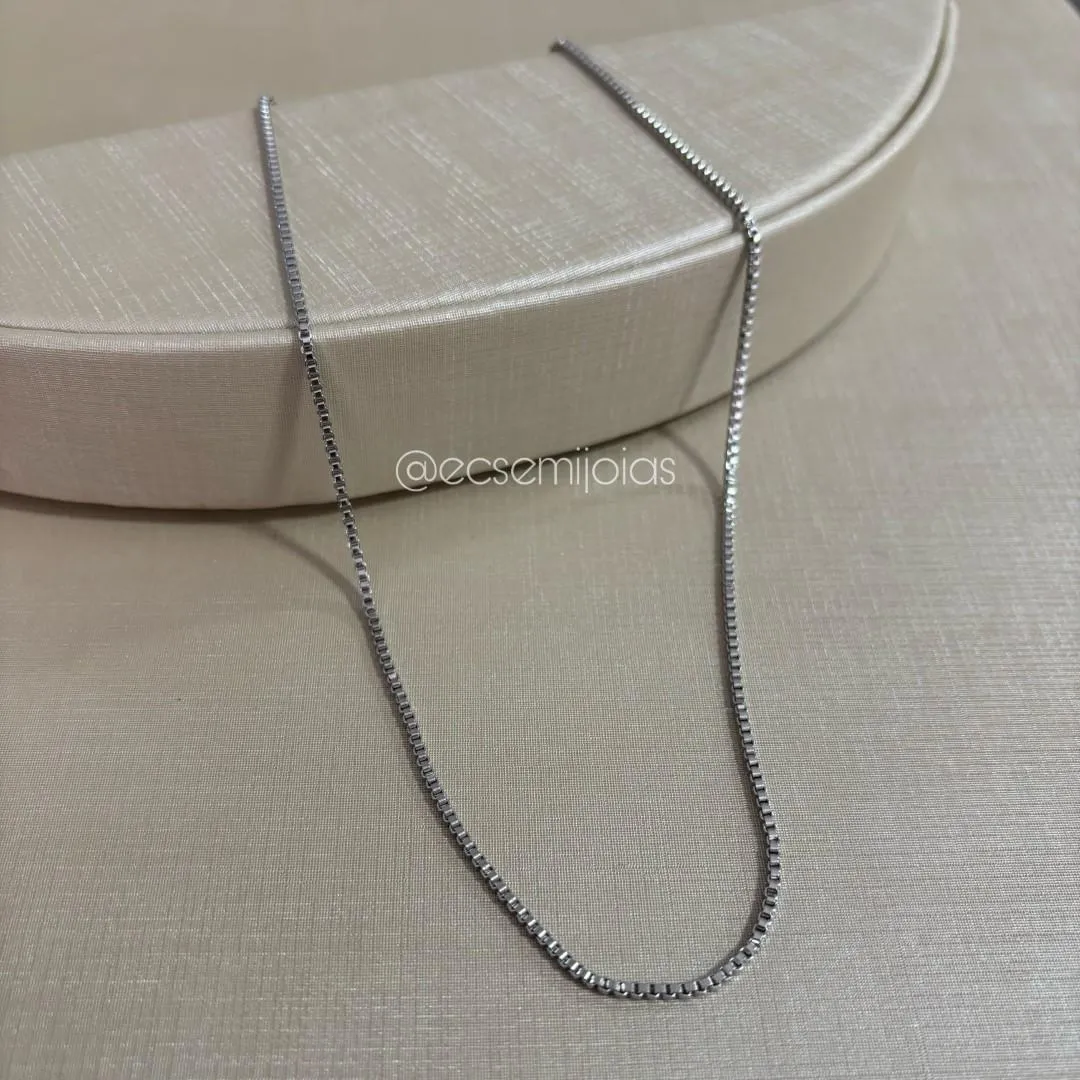 Colar elo cartier de 1,5mm - 45cm - aço