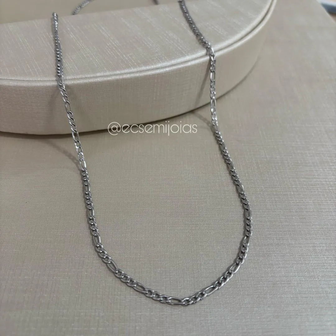 Colar masculino 3x1 de 3mm - 70cm - aço