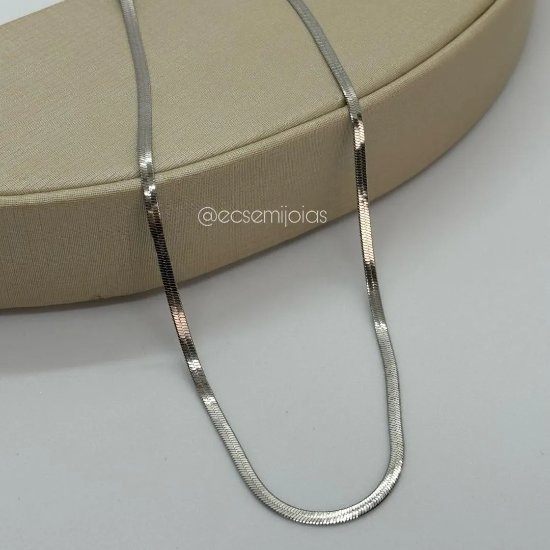 Colar de fita de 2,5mm - 45cm - aço