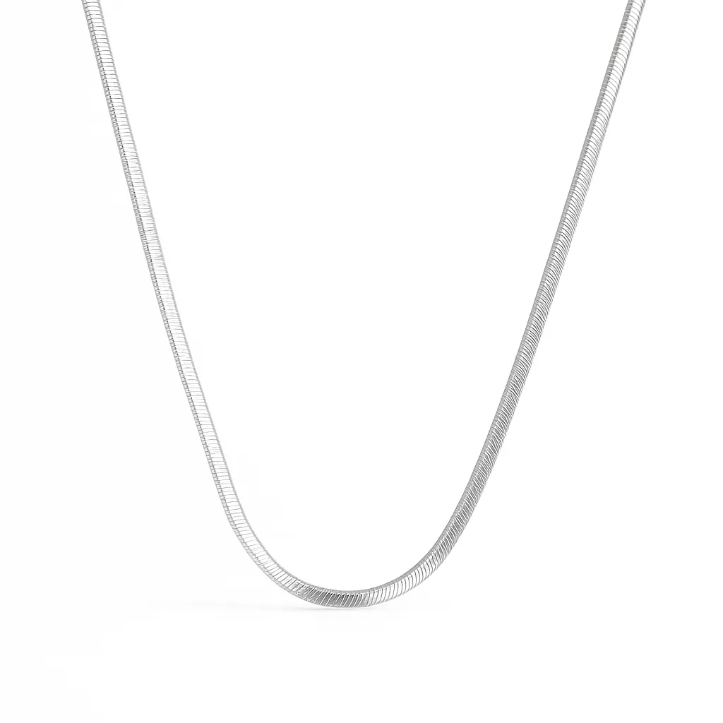 Colar de fita de 4mm - 45cm - aço inoxidável