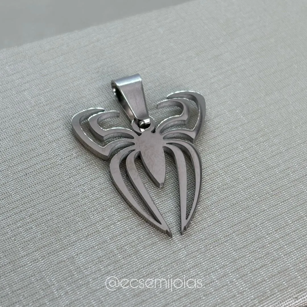 Pingente de aranha - 21x24mm - aço inoxidável
