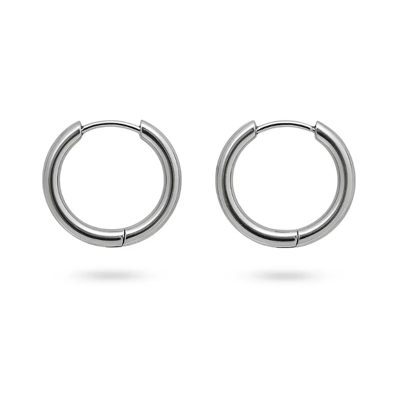 Argola lisa de 2cm diâmetro com 2,5mm de espessura (M) - aço inoxidável