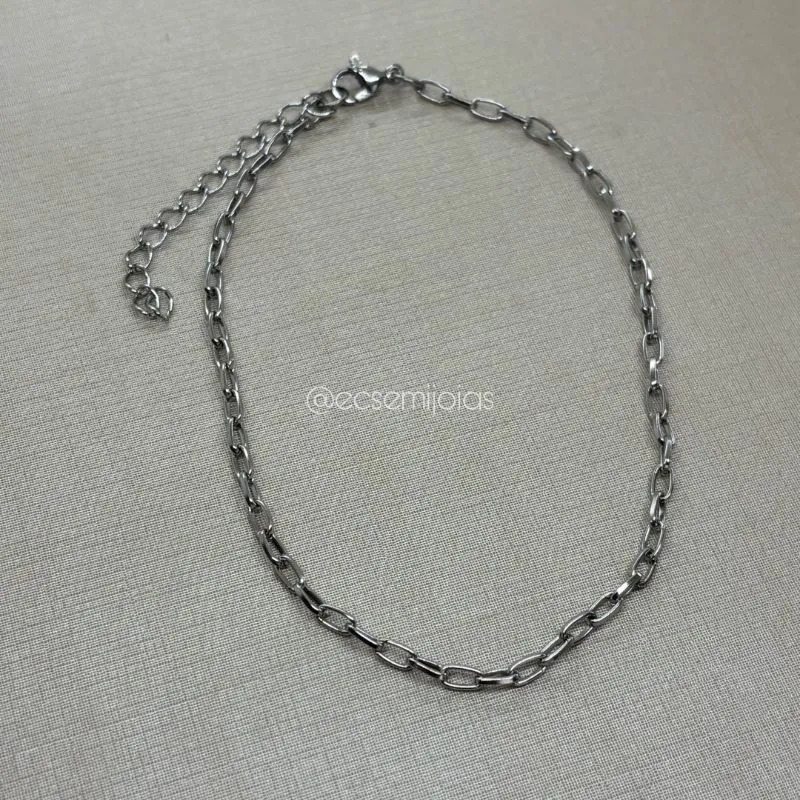 Tornozeleira cartier 2,5mm - 24cm + extensor - aço inoxidável